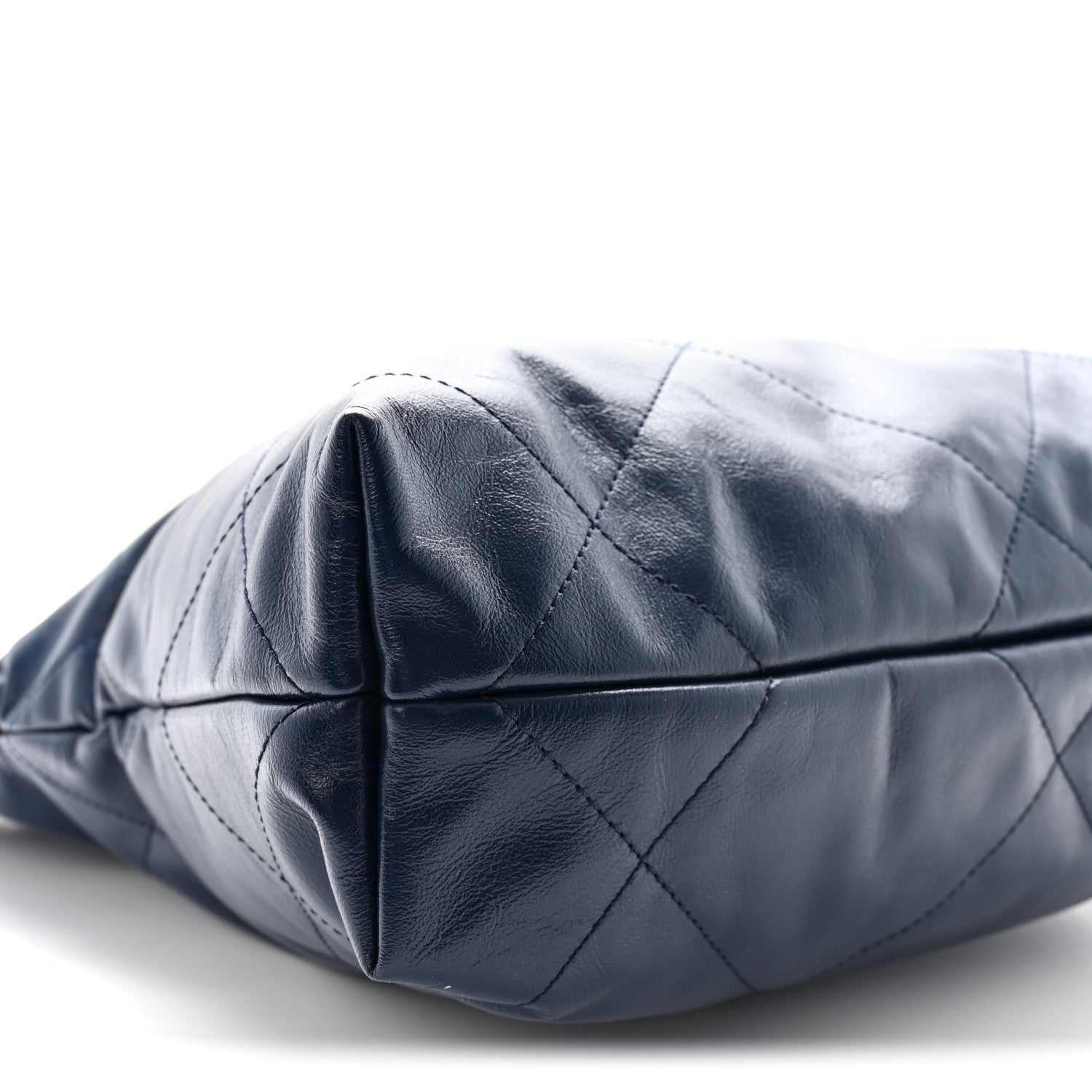 Chanel Shiny Calfskin Quilted Small Chanel 22 Navy 10 of 12
