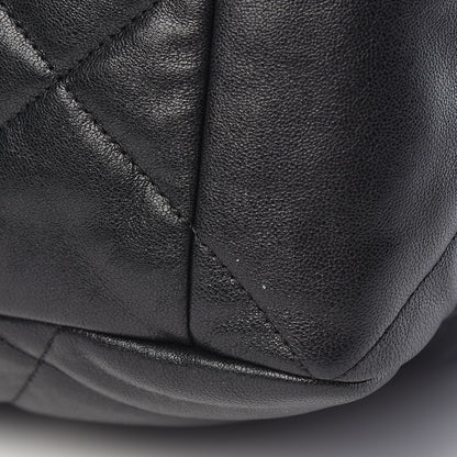 Chanel Goatskin Quilted Maxi 19 Flap Black 12 of 13