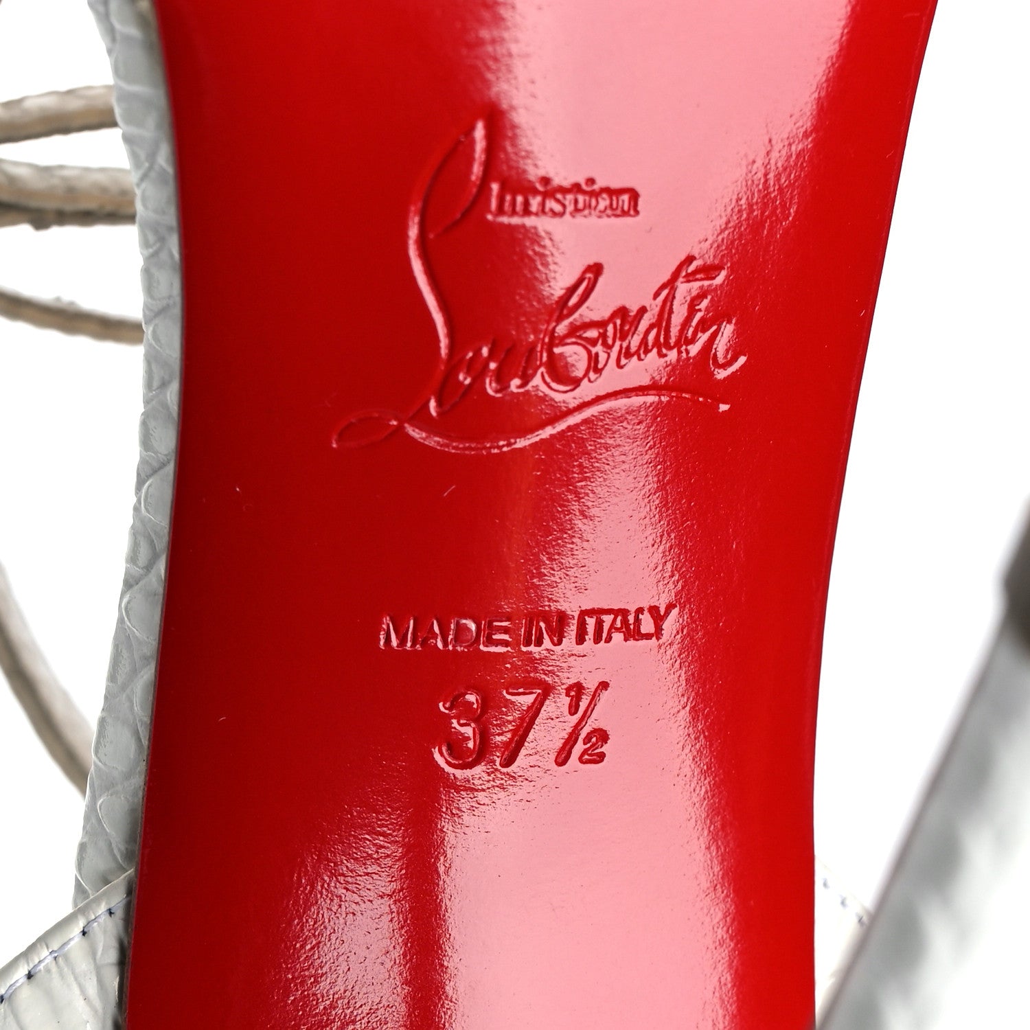 Christian Louboutin Calfskin Jurassic Loubi Queen 120 Pumps 37.5 White 6 of 9