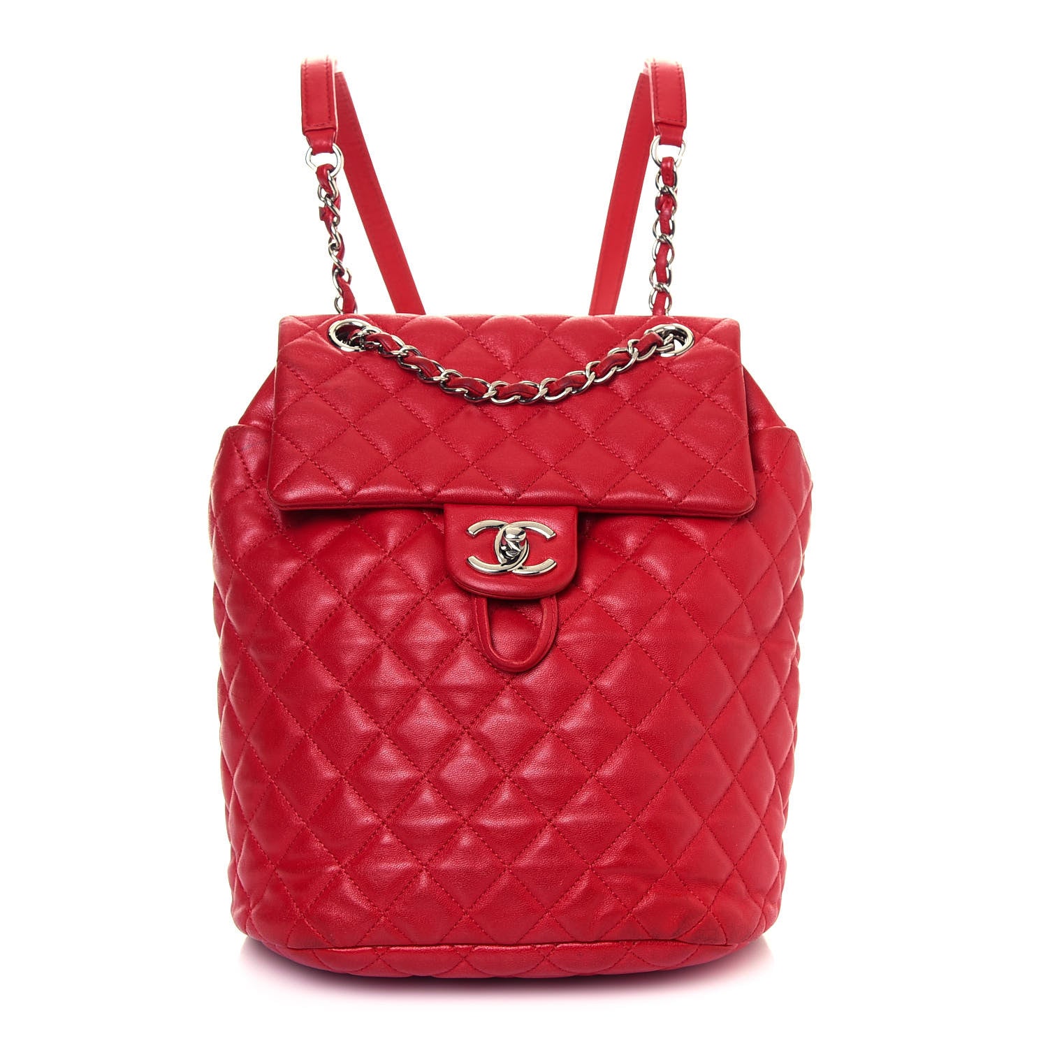 Chanel Lambskin Quilted Small Urban Spirit Backpack Red 1 of 21