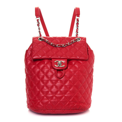 Chanel Lambskin Quilted Small Urban Spirit Backpack Red 1 of 21