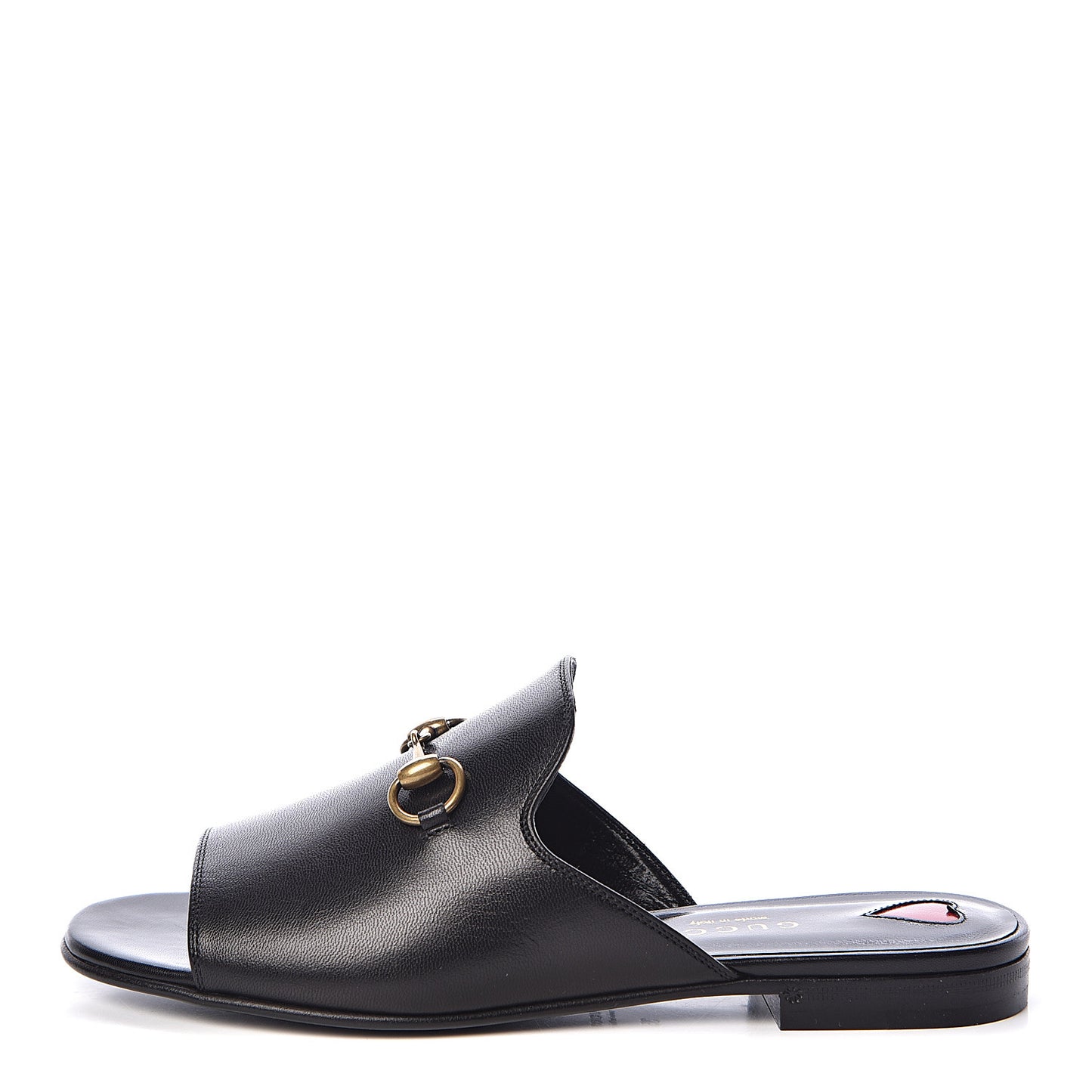 Malaga Kid Horsebit Slide Sandals 35 Black
