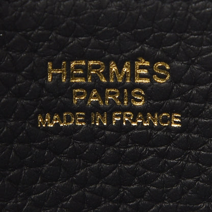 Hermes Taurillon Clemence Halzan 31 GM Black 5 of 11