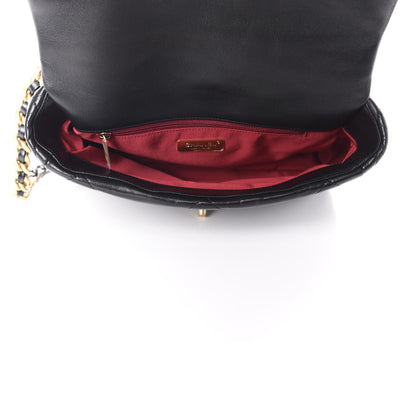 Chanel Goatskin Quilted Large 19 Flap Black 5 of 10