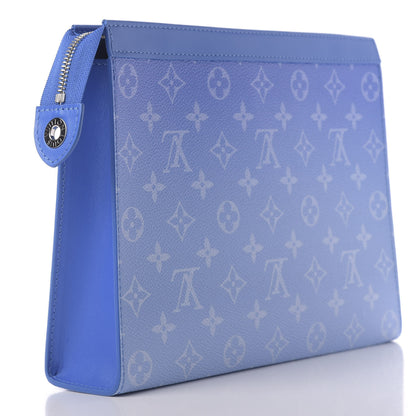 Louis Vuitton Monogram Clouds Pochette Voyage MM A4 Blue 3 of 10