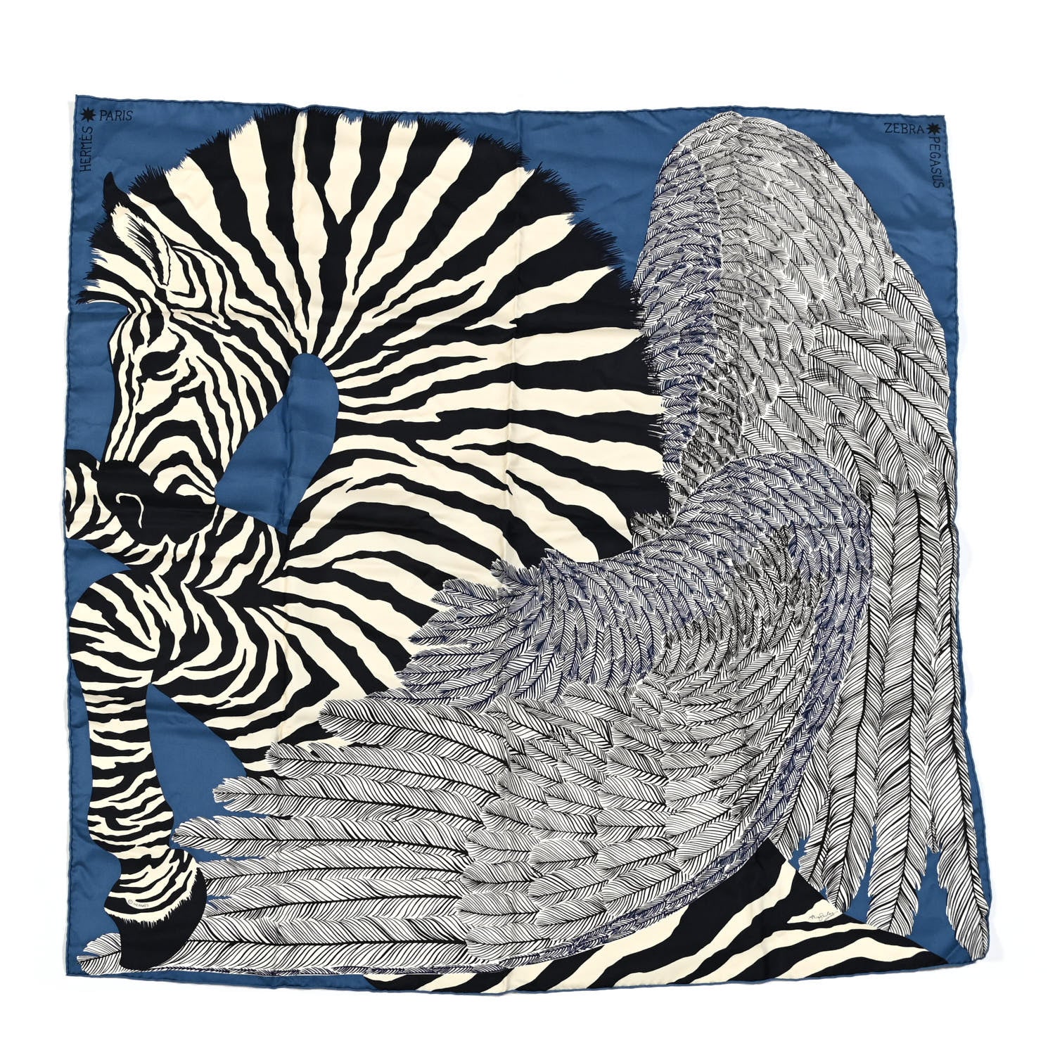 Hermes Silk Zebra Pegasus Nano Scarf 20 1 of 6