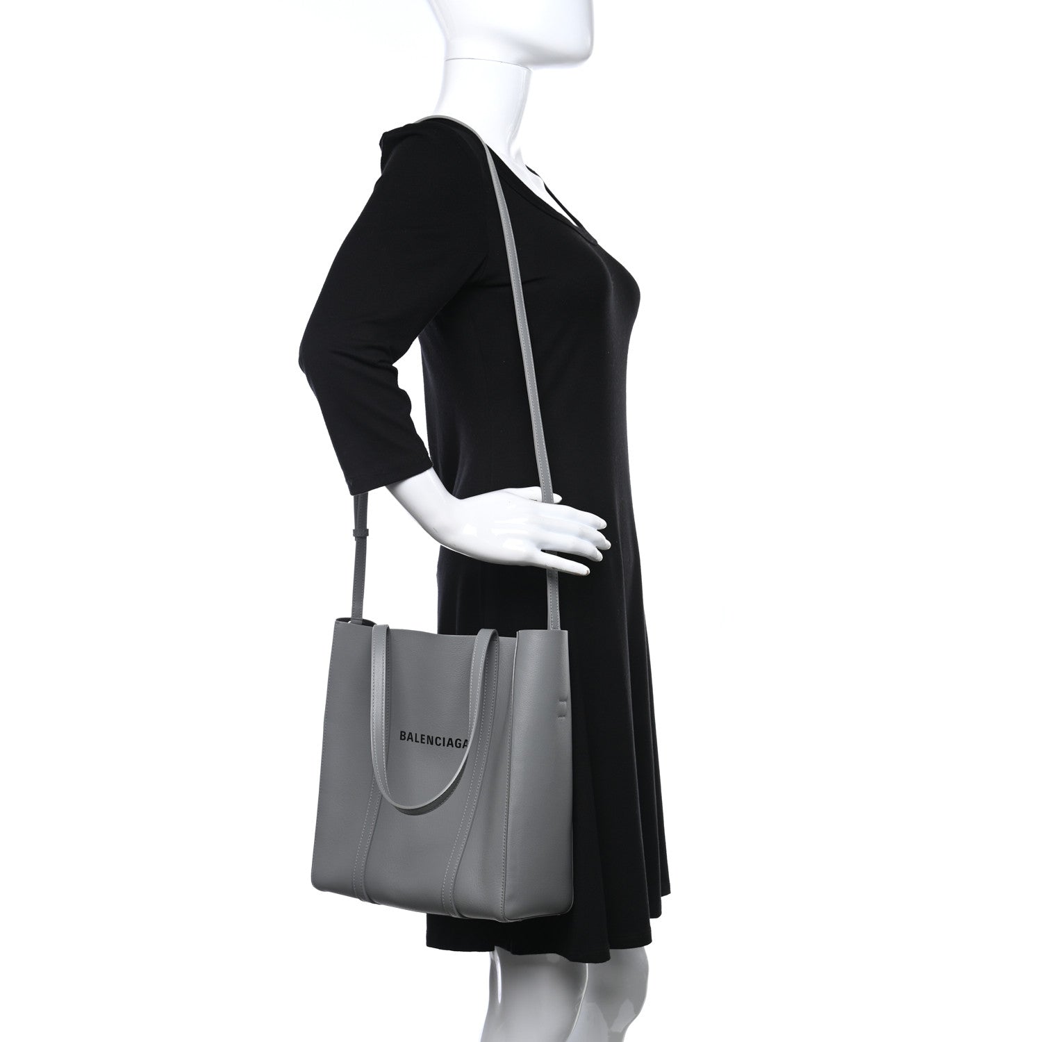 Balenciaga Calfskin XS Everyday Tote Balenciaga Grey Black 2 of 9