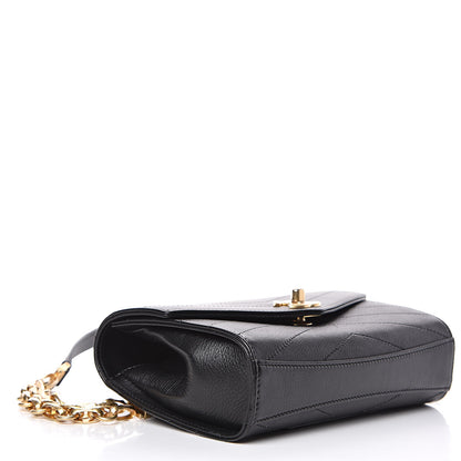 Chanel Calfskin Chevron Stitched Coco Waist Bag Black 4 of 11