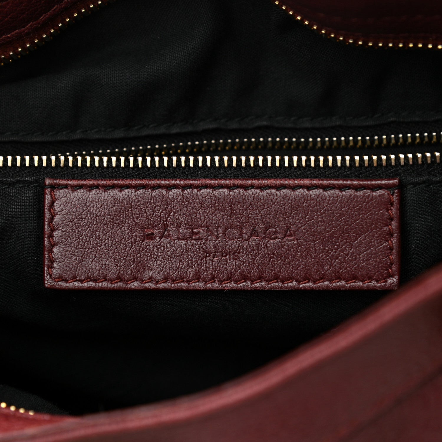 Balenciaga Chevre Gold Metallic Edge Hardware Velo Bordeaux 6 of 15
