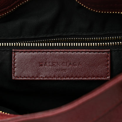 Balenciaga Chevre Gold Metallic Edge Hardware Velo Bordeaux 6 of 15