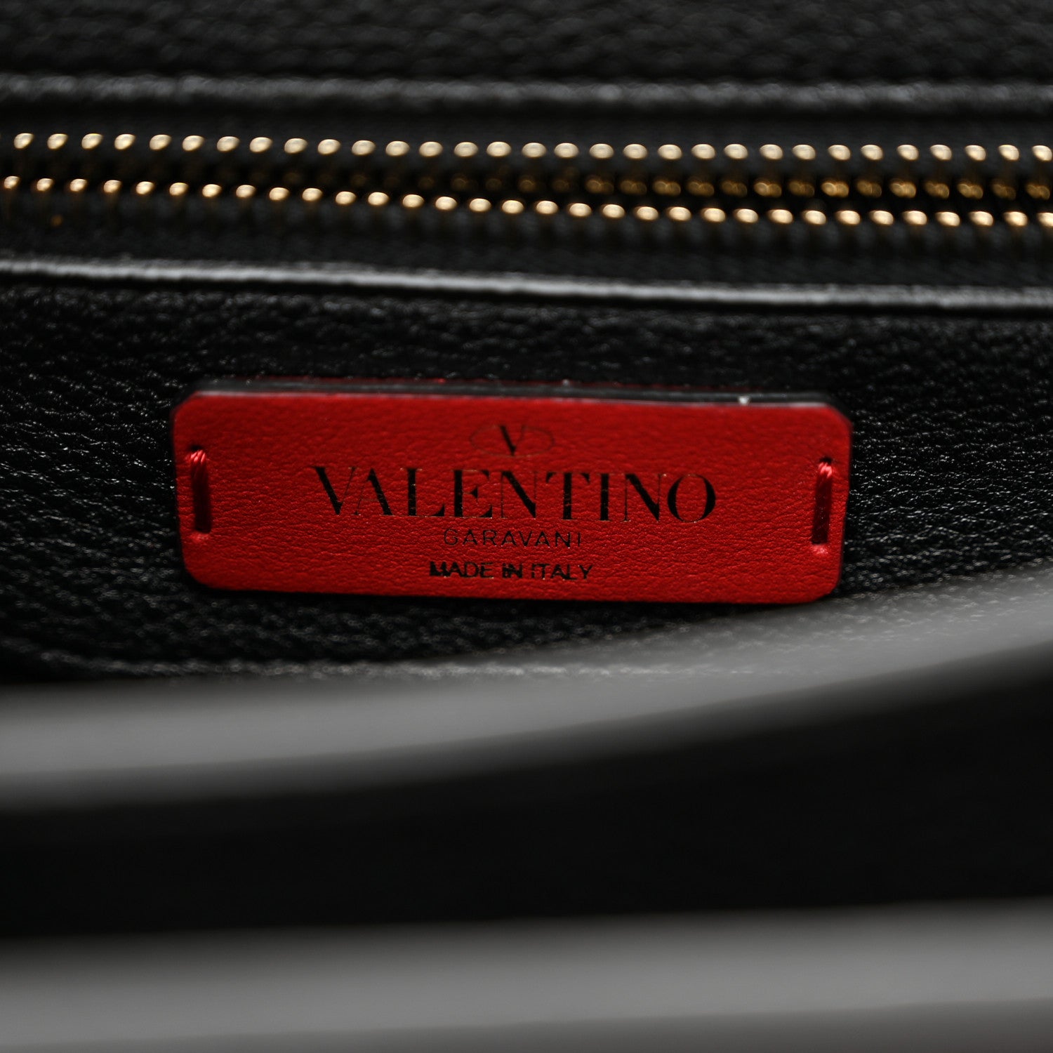 Valentino Garavani Grainy Calfskin Embossed VLTN Uptown Top Handle Bag Black 6 of 10