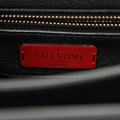 Valentino Garavani Grainy Calfskin Embossed VLTN Uptown Top Handle Bag Black 6 of 10