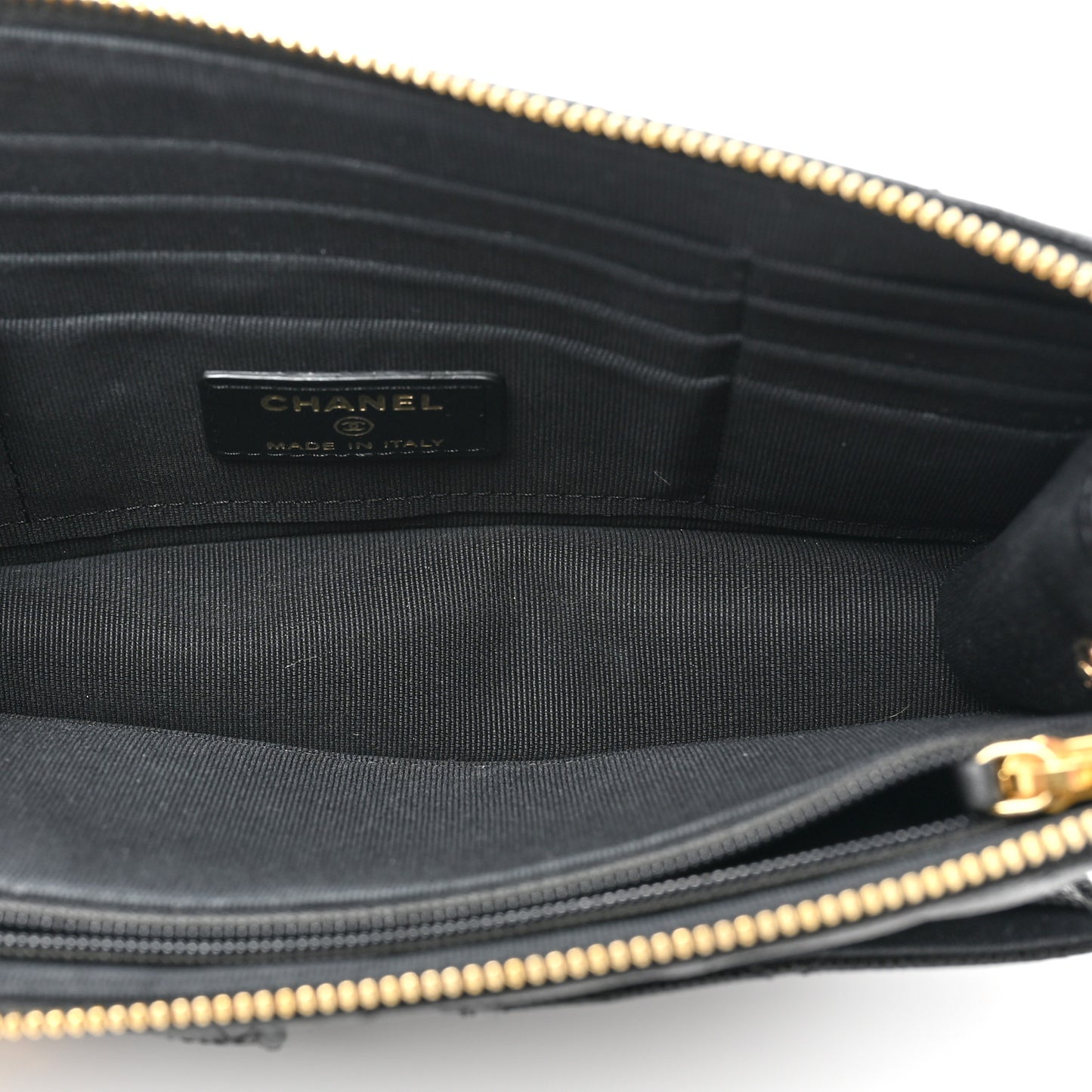 Caviar Quilted Polly Pocket Pouch Black