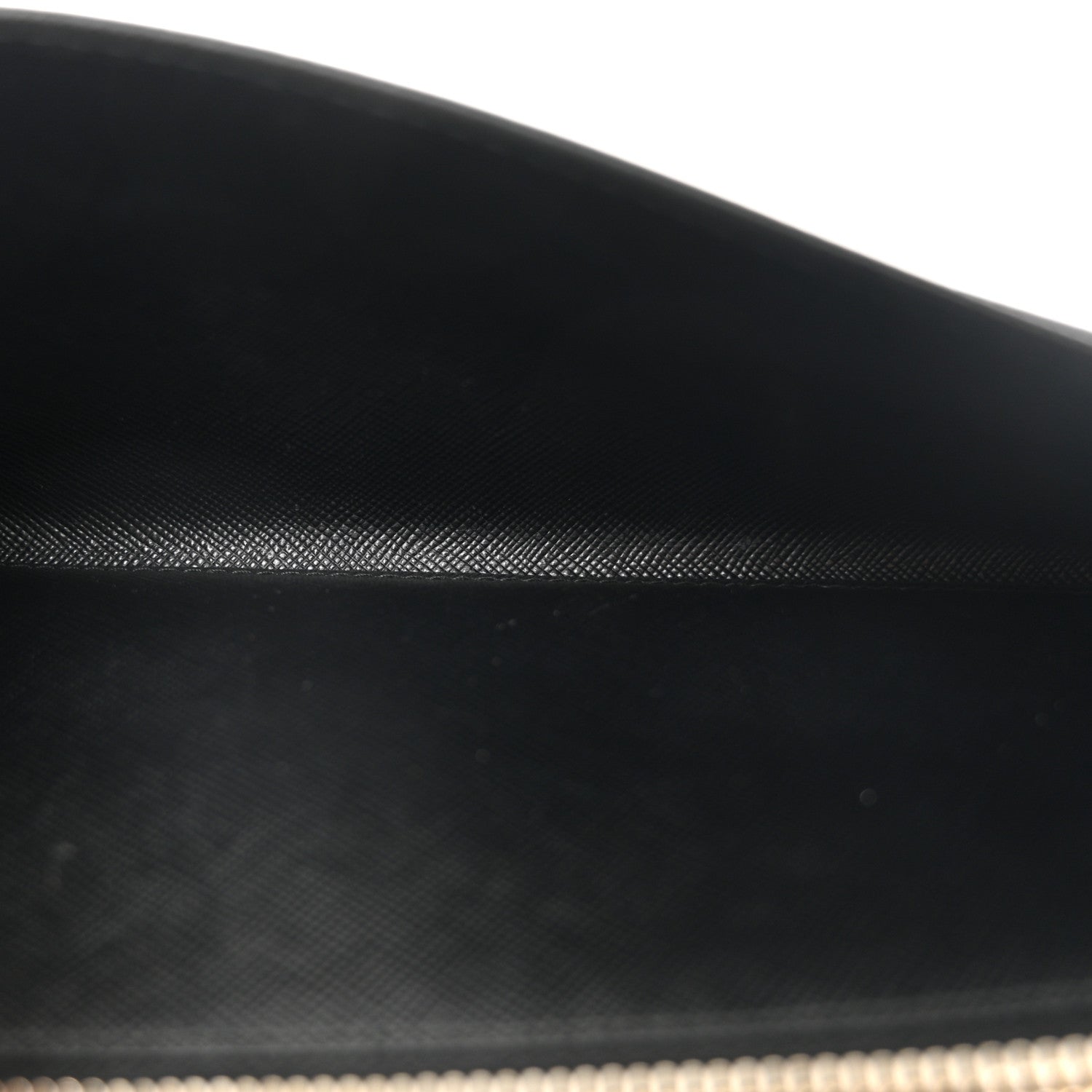Prada Saffiano Metal Oro Chain Wallet Black 6 of 14