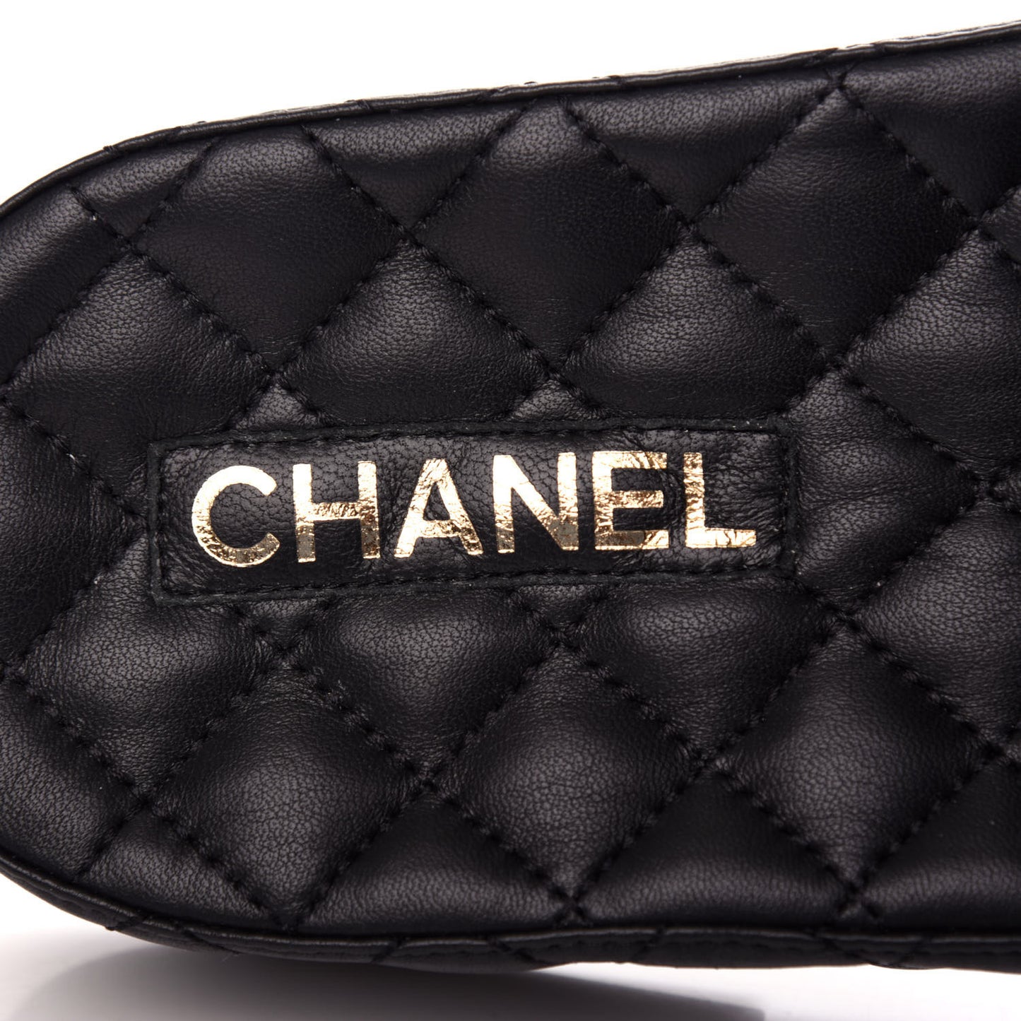 Lambskin Quilted CC Mules Sandals 41 Black