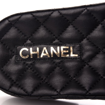 Chanel Lambskin Quilted CC Mules Sandals 41 Black 8 of 11