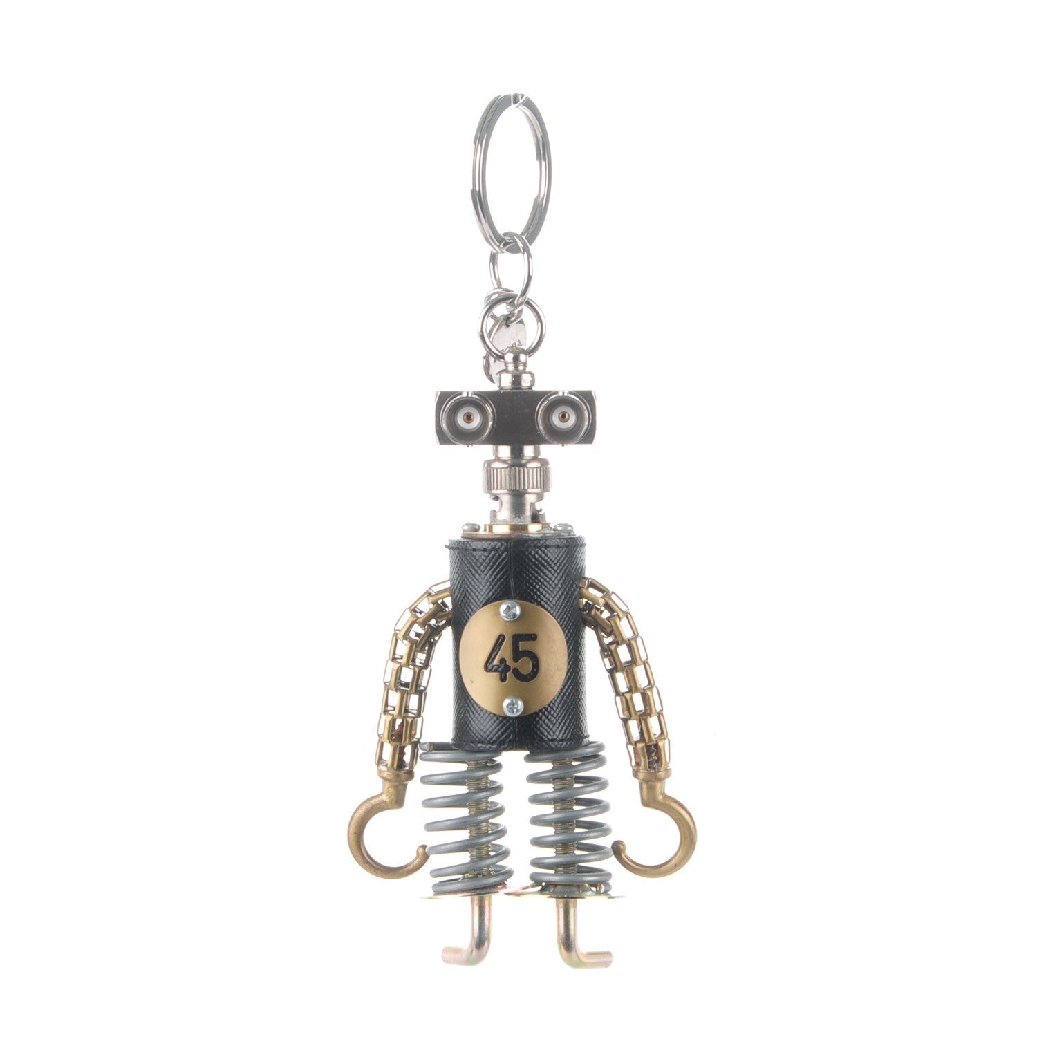 Prada Saffiano Robot Edward 45 Hook Trick Keychain 1 of 3