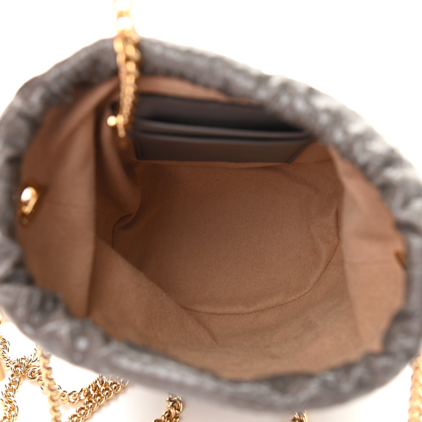 Snakeskin Mini Zumi Bucket Bag Dusty Grey