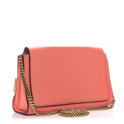 Chloe Lambskin Medium Elle Chain Clutch Coral Pop 2 of 4