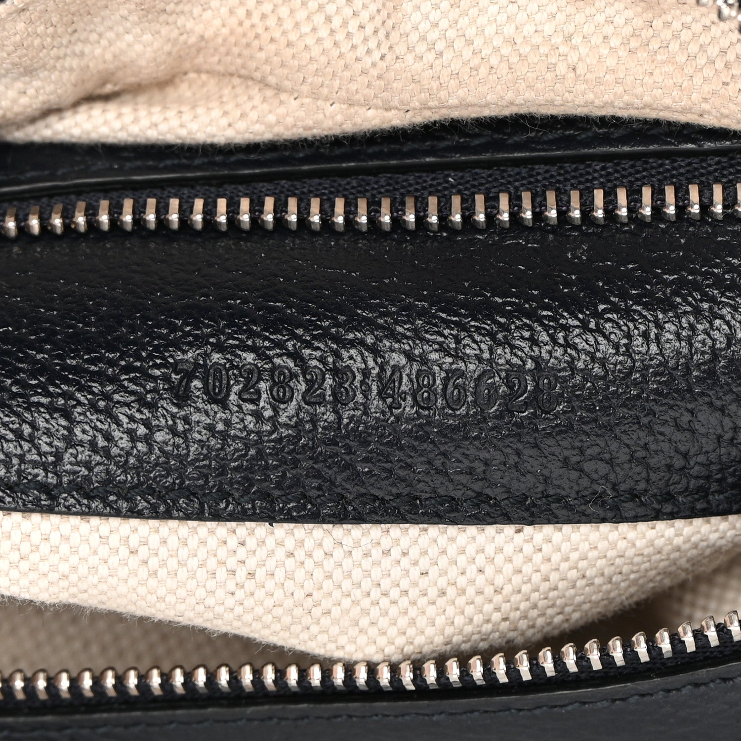 Gucci GG Supreme Monogram Textured Calfskin Web Large Attache Shoulder Bag Beige Blue 10 of 13