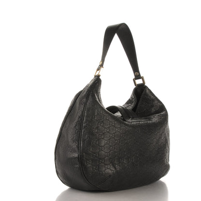 Gucci Guccissima Large New Ladies Web Hobo Black 3 of 8