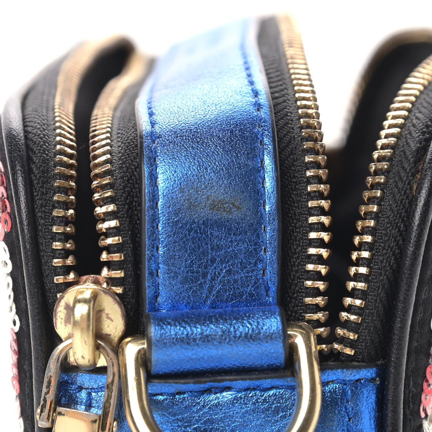 Marc Jacobs Sequin Snapshot Camera Bag Red White 11 of 16