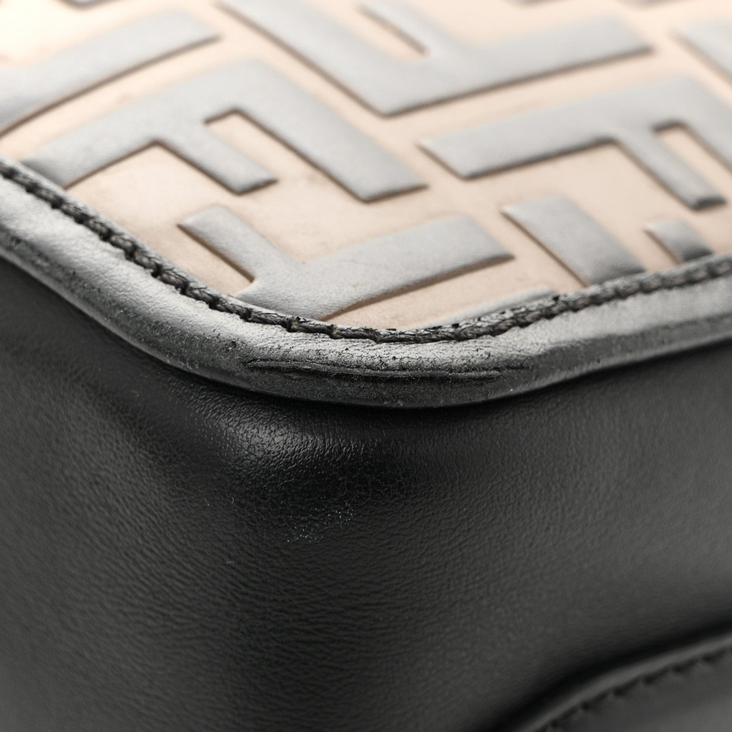Fendi Vitello Century F is Fendi Bi-Color FF 1974 Embossed Camera Case Maya Black 11 of 12