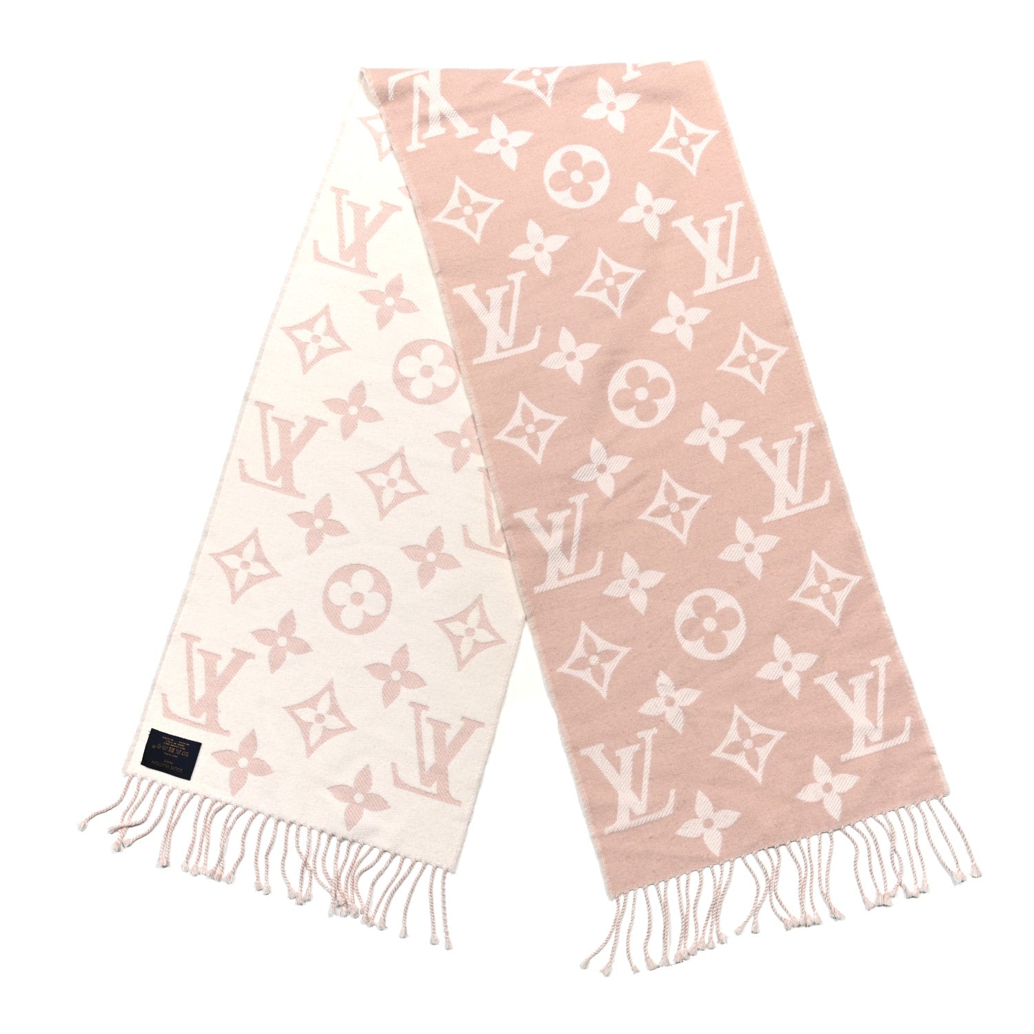 Louis Vuitton Wool Monogram Simply LV Scarf Beige 2 of 3