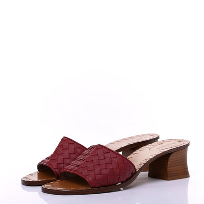 Bottega Veneta Nappa Intrecciato Heeled Sandals 39.5 Eclipse 3 of 9