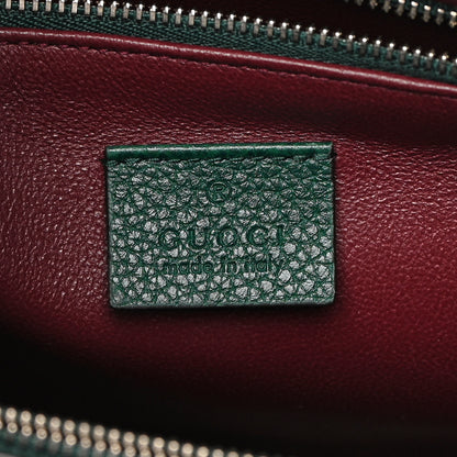 Gucci Grainy Calfskin Small Zumi Top Handle Bag Vintage Green 6 of 11