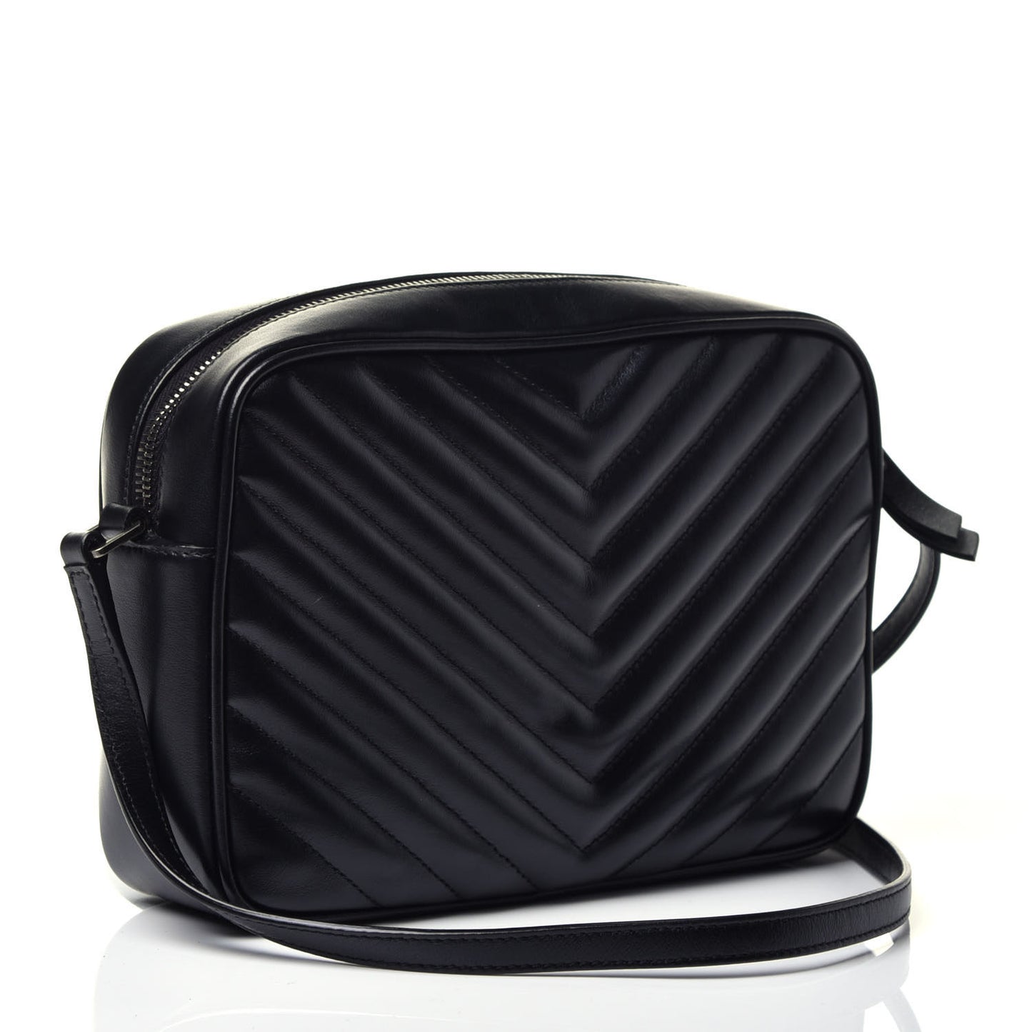 Calfskin Matelasse Monogram Lou Camera Bag Black