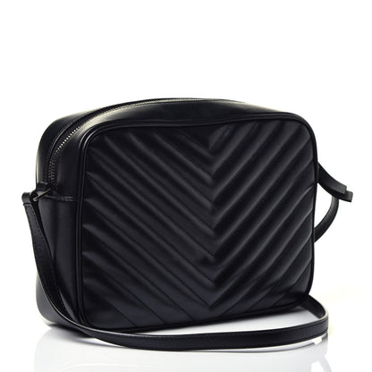 Saint Laurent Calfskin Matelasse Monogram Lou Camera Bag Black 3 of 9