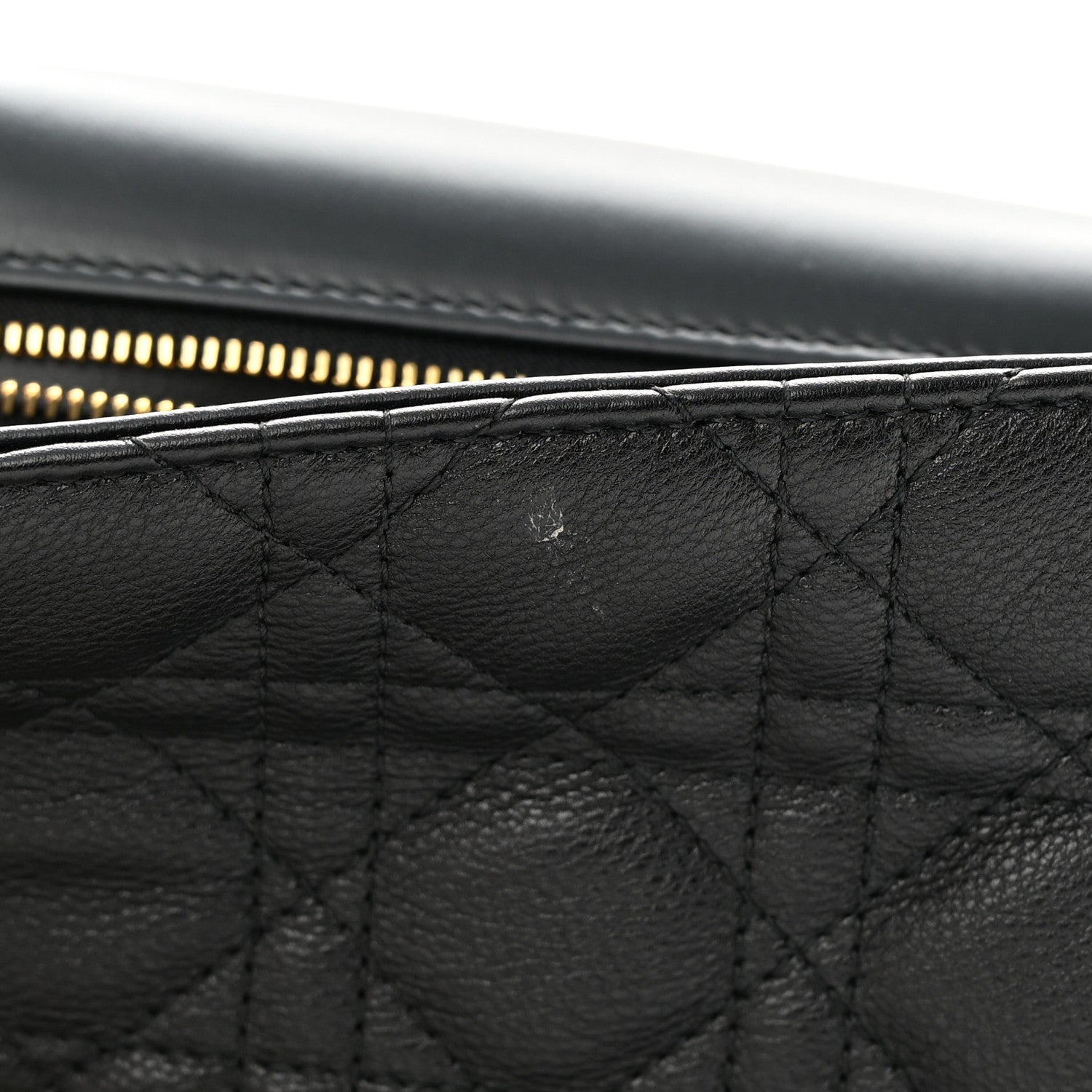 Christian Dior Calfskin Cannage Medium Caro Bag Black 11 of 12