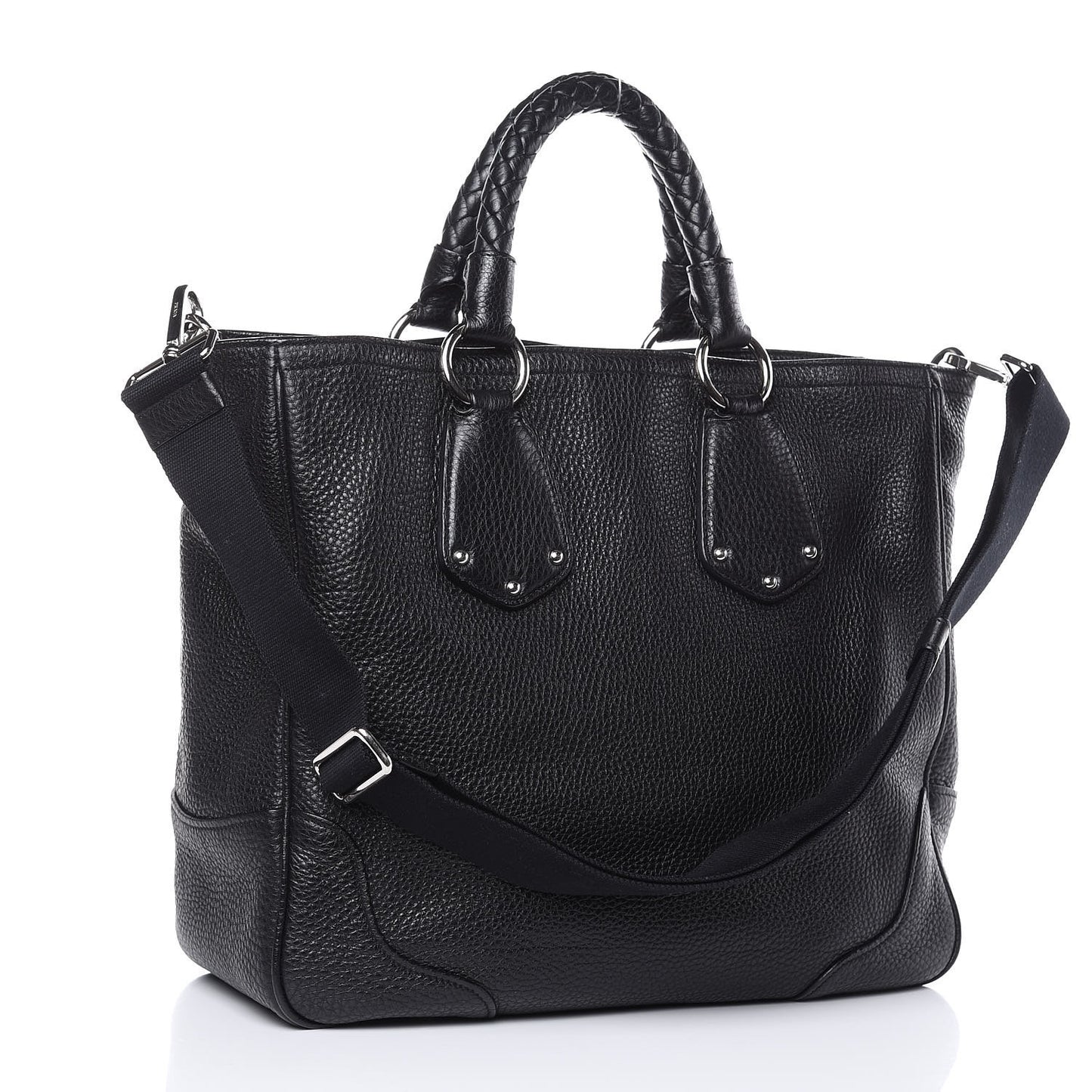 Vitello Daino Braided Hobo Nero Black