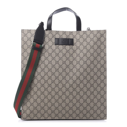 Gucci Soft GG Supreme Monogram Web Vertical Tote Black 1 of 10