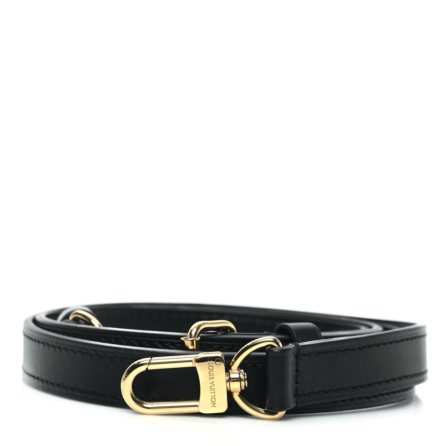 Calfskin Adjustable Speedy Bandouliere Shoulder Strap Black