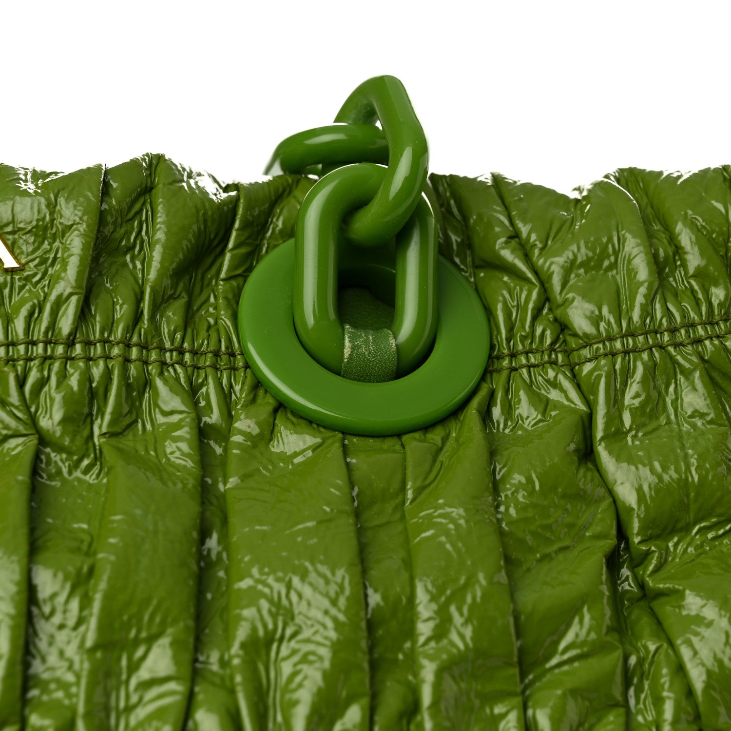 Prada Vernice Gaufre Tote Green 18 of 18