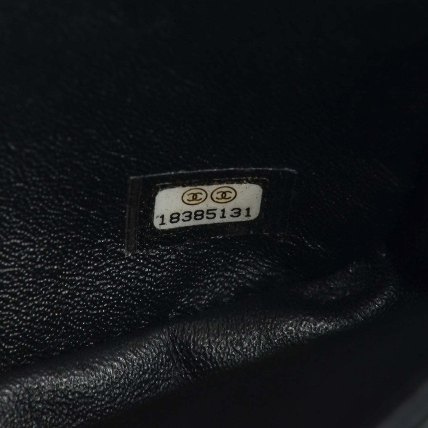 Lambskin Patent Quilted CC Twist Flap Black