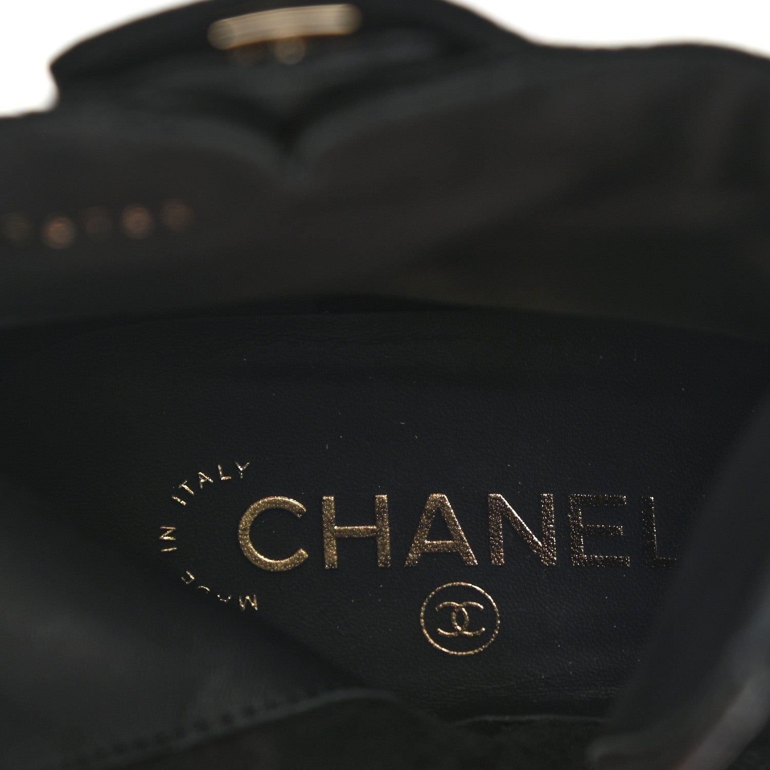 Chanel Suede Patent Calfskin Quilted Cap Toe Short Boots 37 Black 7 of 8