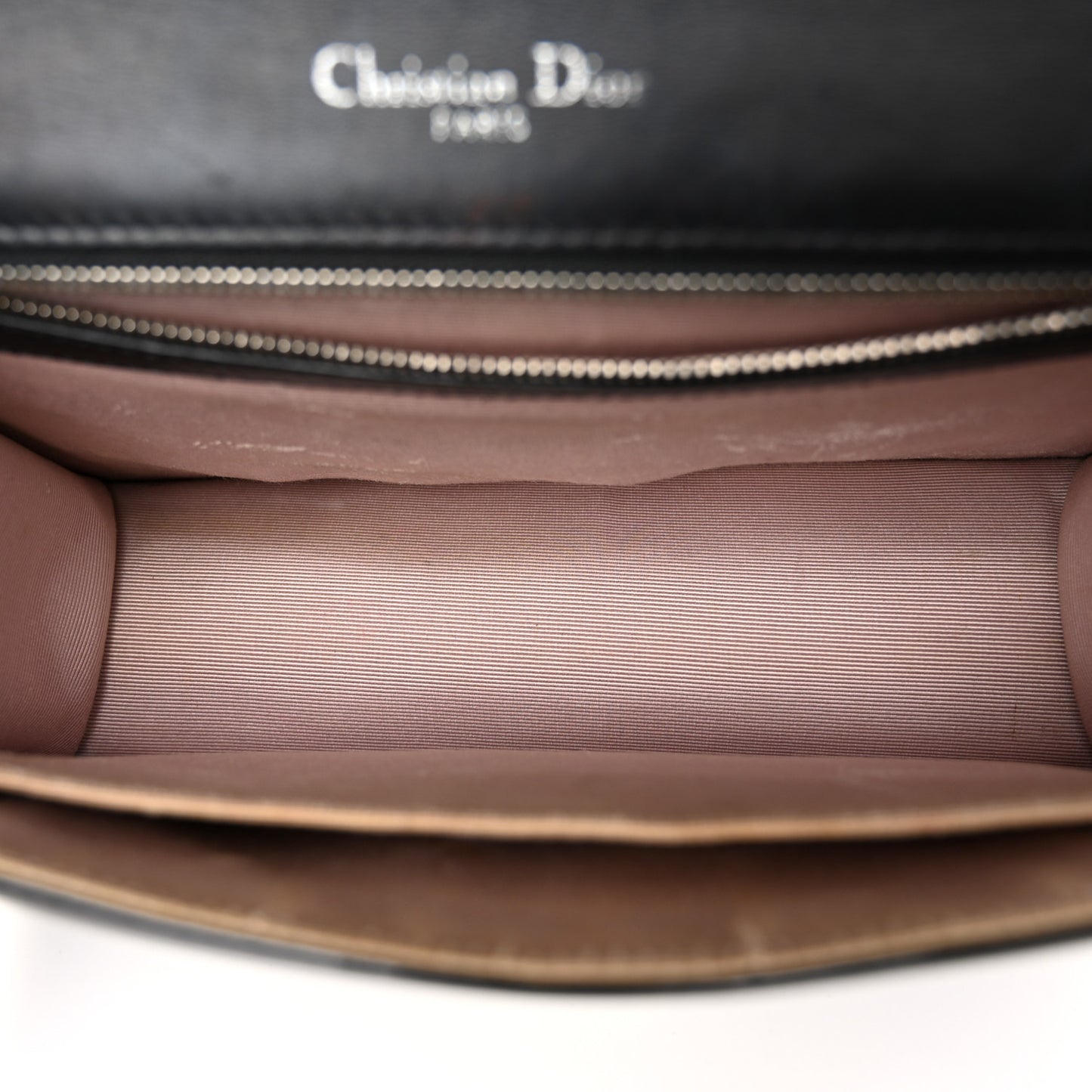 Patent Medium Diorama Flap Bag Black