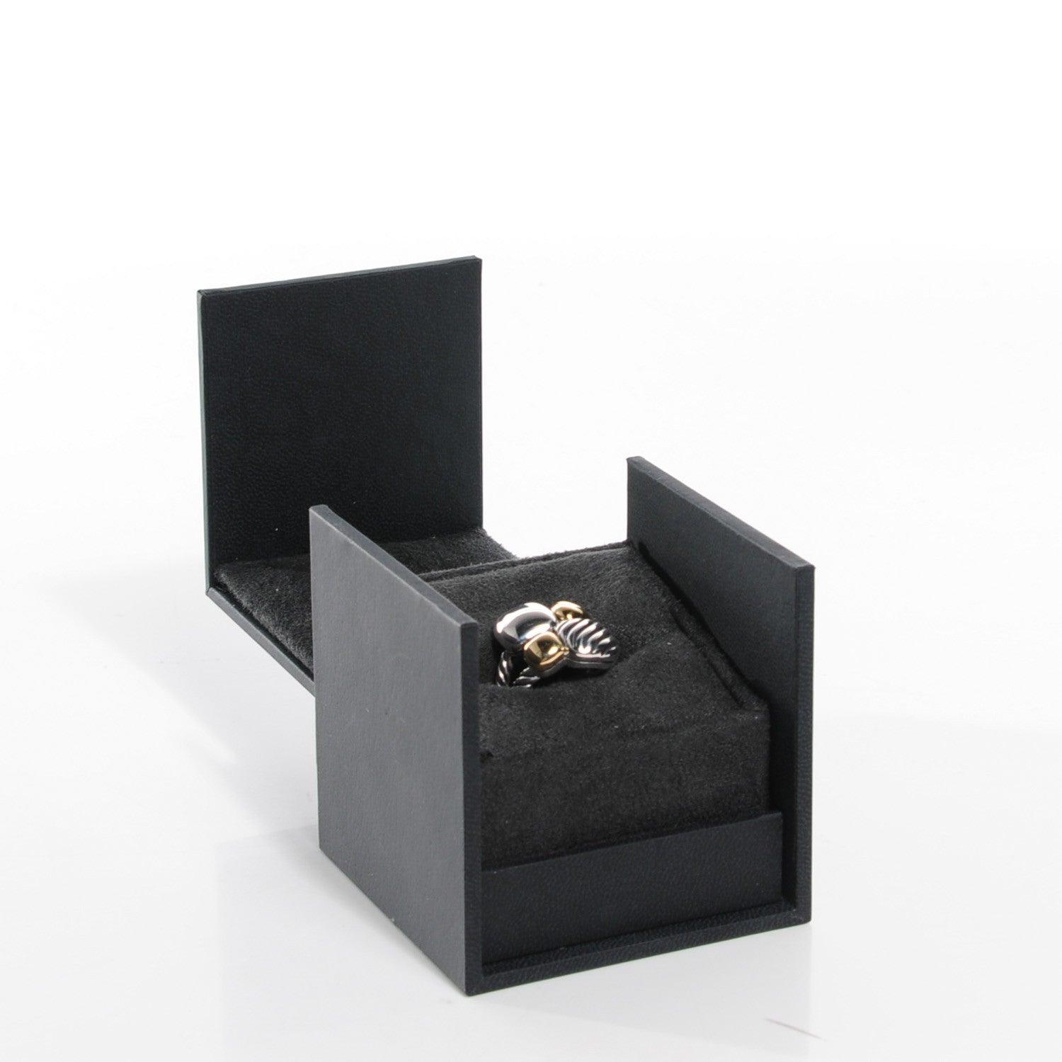 David Yurman Sterling Silver 18K Yellow Gold Cluster Cable Ring 9.5 5 of 5