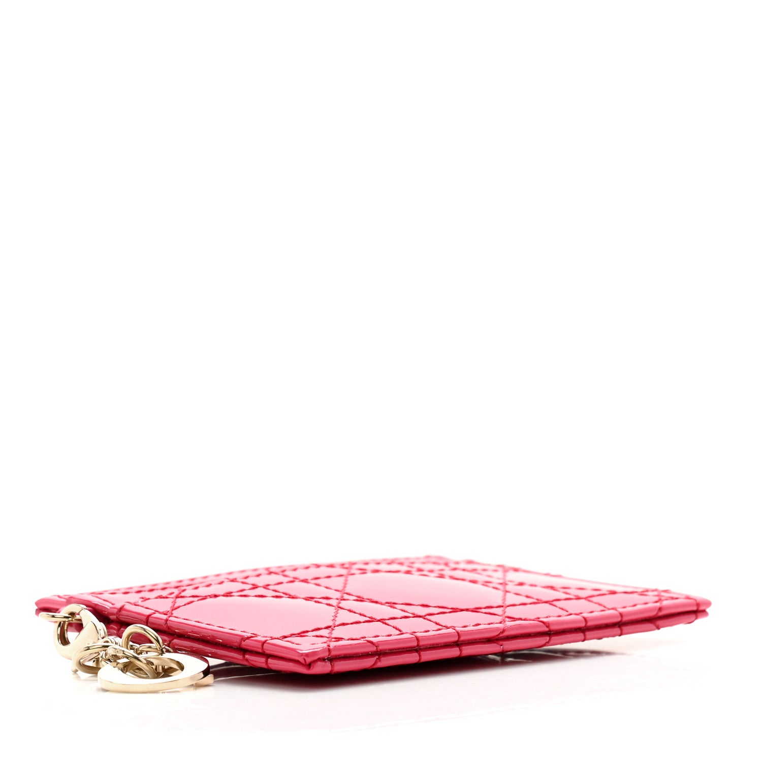 Christian Dior Patent Cannage Lady Dior Card Holder Pink 4 of 7