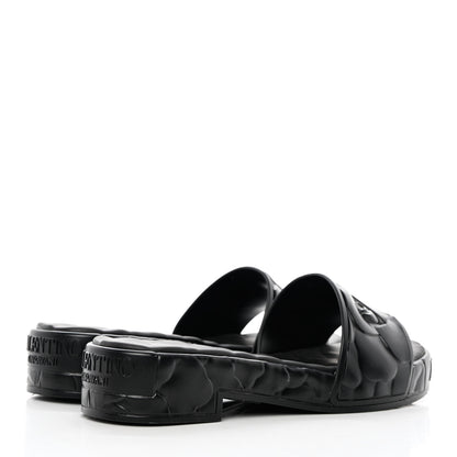 Valentino Garavani Rubber Atelier 03 Rose Edition 25/40mm Platform Slide Sandals 40 Black 8 of 12