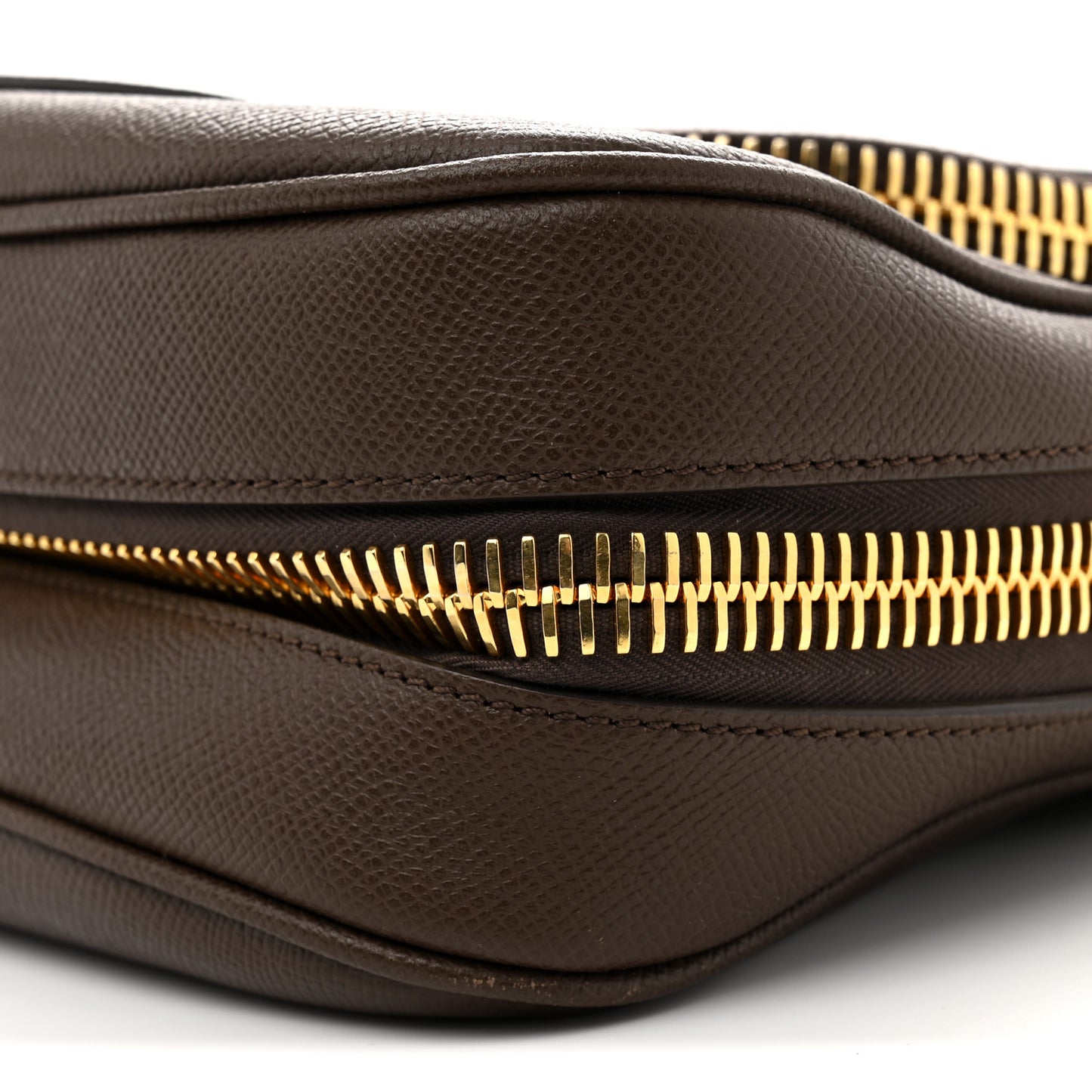 Grained Calfskin Medium Jennifer Crossbody Bag Brown