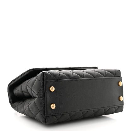 Chanel Caviar Lizard Quilted Mini Coco Handle Flap Black 4 of 10