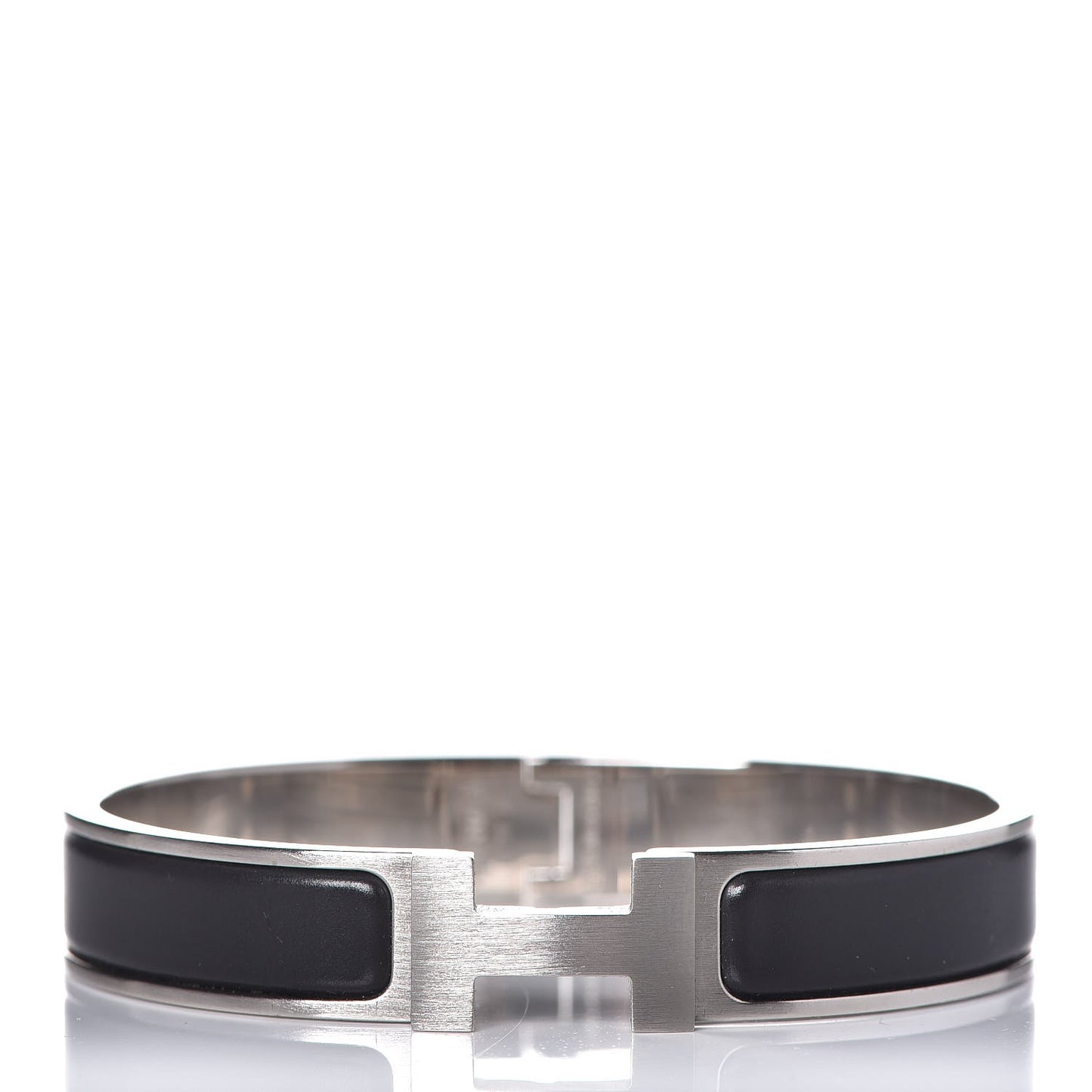 Matte Enamel Narrow Clic Clac HH Bracelet GM Black