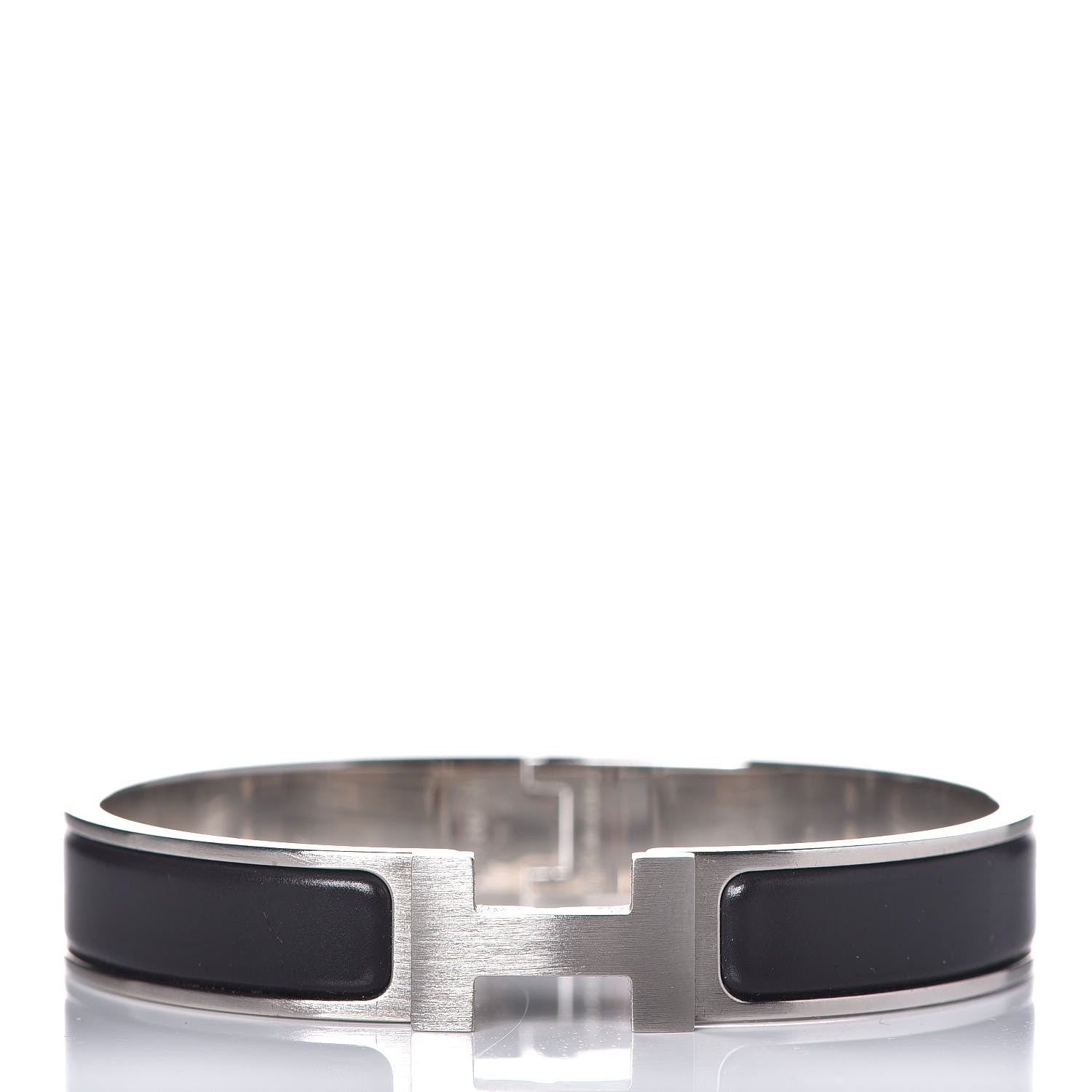 Hermes Matte Enamel Narrow Clic Clac HH Bracelet GM Black 1 of 5
