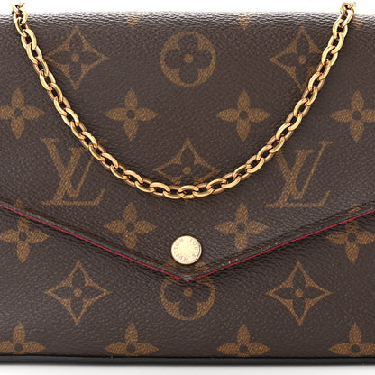 Louis Vuitton Monogram Pochette Felicie Chain Wallet Fuchsia 8 of 11