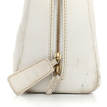 Chanel Calfskin Wild Stitch Top Handle Bag White 18 of 27