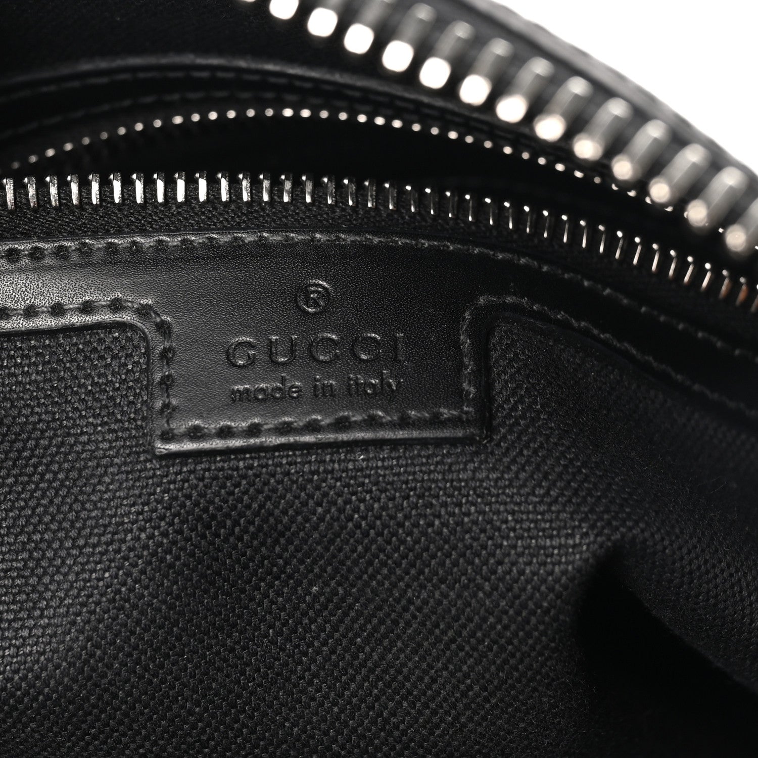 Gucci GG Supreme Monogram Appia Calfskin Web Flat Messenger Bag Black Grey 6 of 12